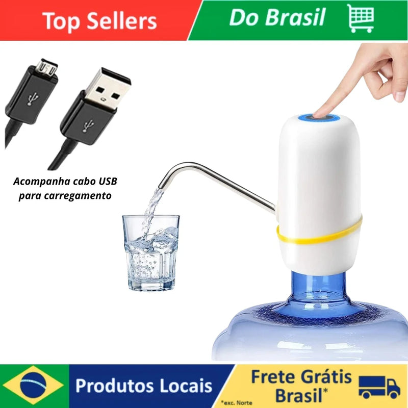 Bomba Elétrica De Galão Recarregável Universal Bebedouro Com Carregamento USB Para Galão Garrafão De Água