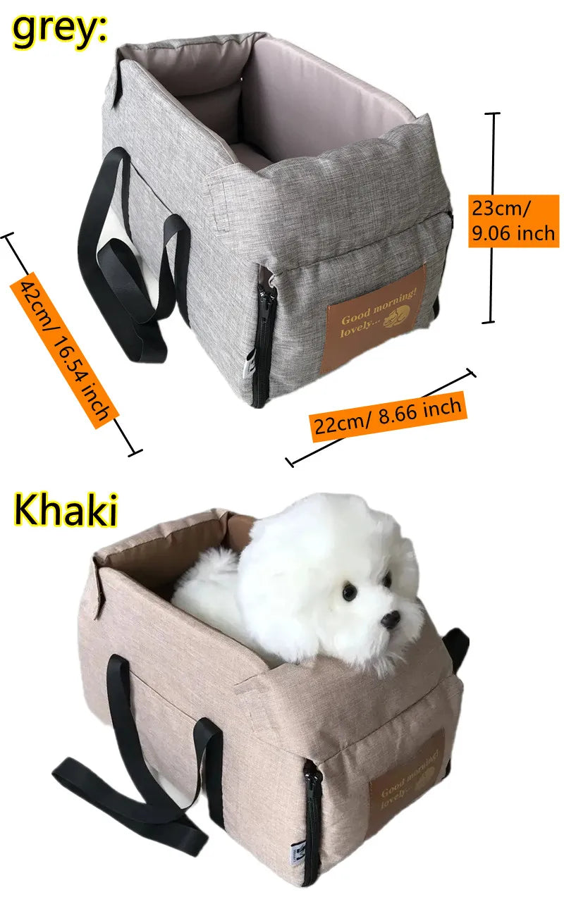 Dog Car Seat Bed Car Central Dog Car Seat Bed Portable Dog Carrier for Small Dogs Cats Safety Travel Bag Dog Accessories