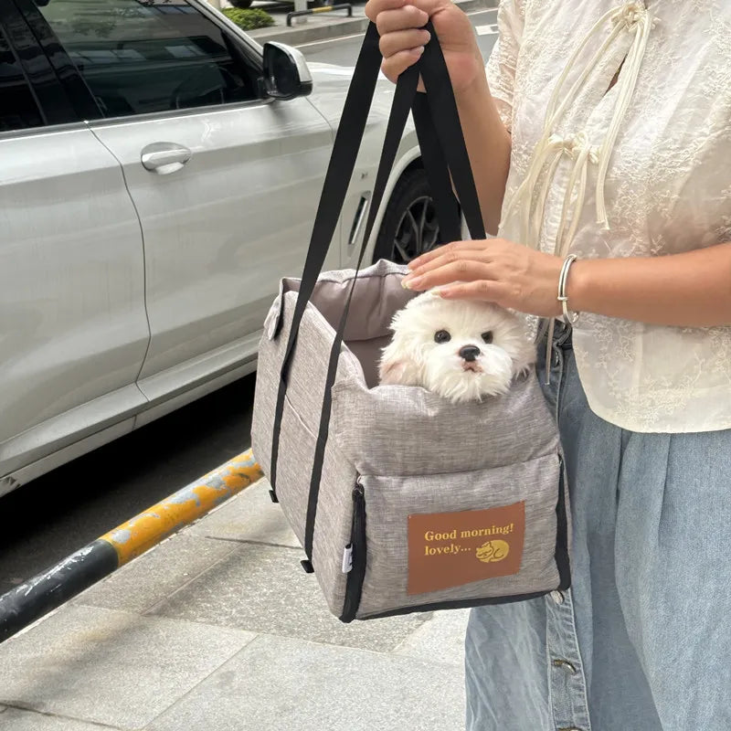 Dog Car Seat Bed Car Central Dog Car Seat Bed Portable Dog Carrier for Small Dogs Cats Safety Travel Bag Dog Accessories