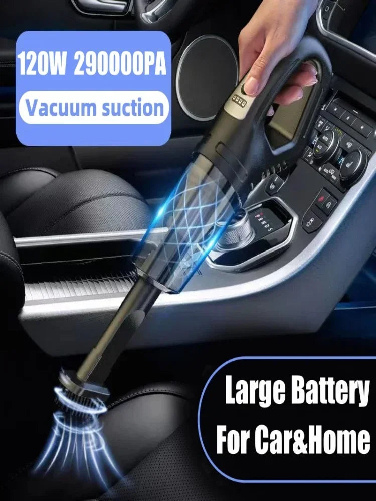 Wireless Vacuum Cleaner Powerful Suction Rechargeable Handheld Vacuum Cleaner Quick Charge for Car Home Pet Hair