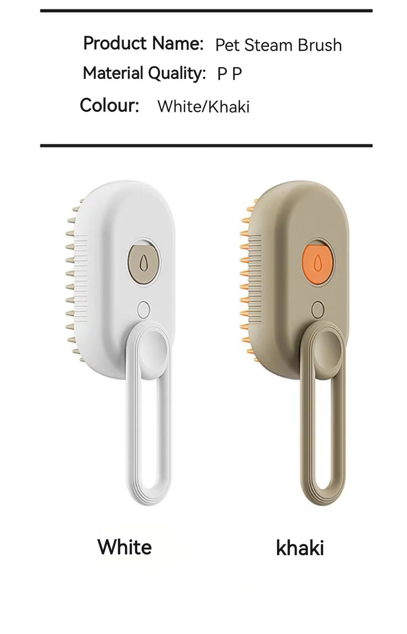 3-in-1 Dog Hair Brush Cat Hair Brush Electric Pet Cleaning Brush Steam Spray Brush Massage Hair Removal Comb Anti Flying Brush