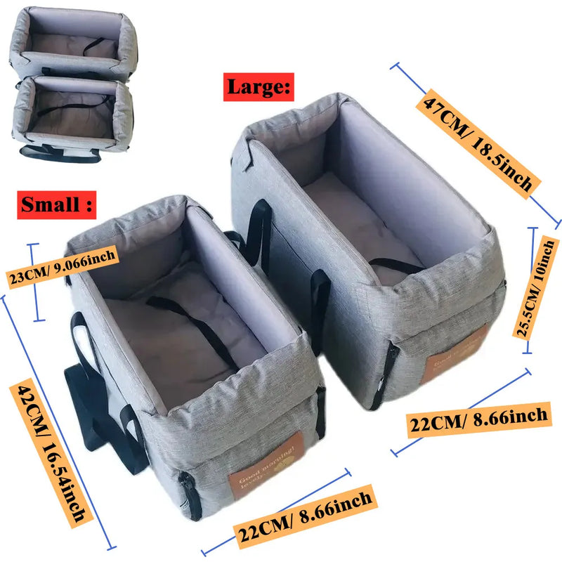 Dog Car Seat Bed Car Central Dog Car Seat Bed Portable Dog Carrier for Small Dogs Cats Safety Travel Bag Dog Accessories